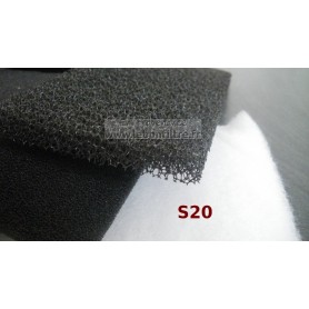 Mousse alvéolaire filtrante S10 en 10 mm